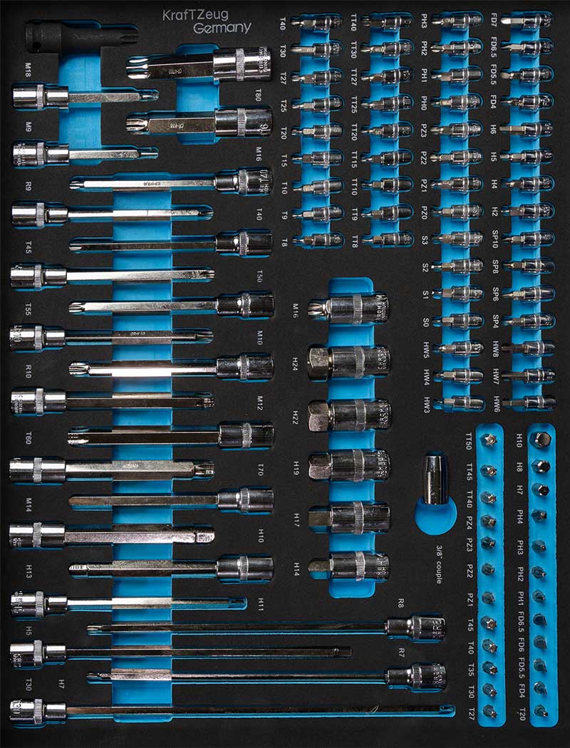 251 Piece Tool Cabinet, Blue Tool Chest with 8 Drawer Tool Chest
