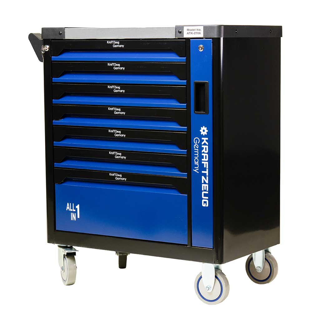 251 Piece Tool Cabinet, Blue Tool Chest with 8 Drawer Tool Chest