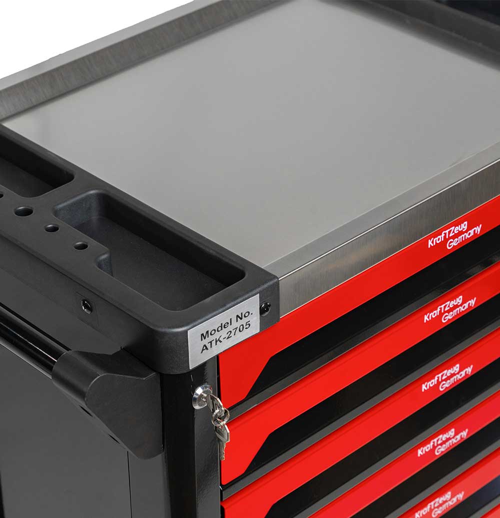 251 Piece Tool Cabinet, Red Tool Chest with 7 Drawer Tool Chest